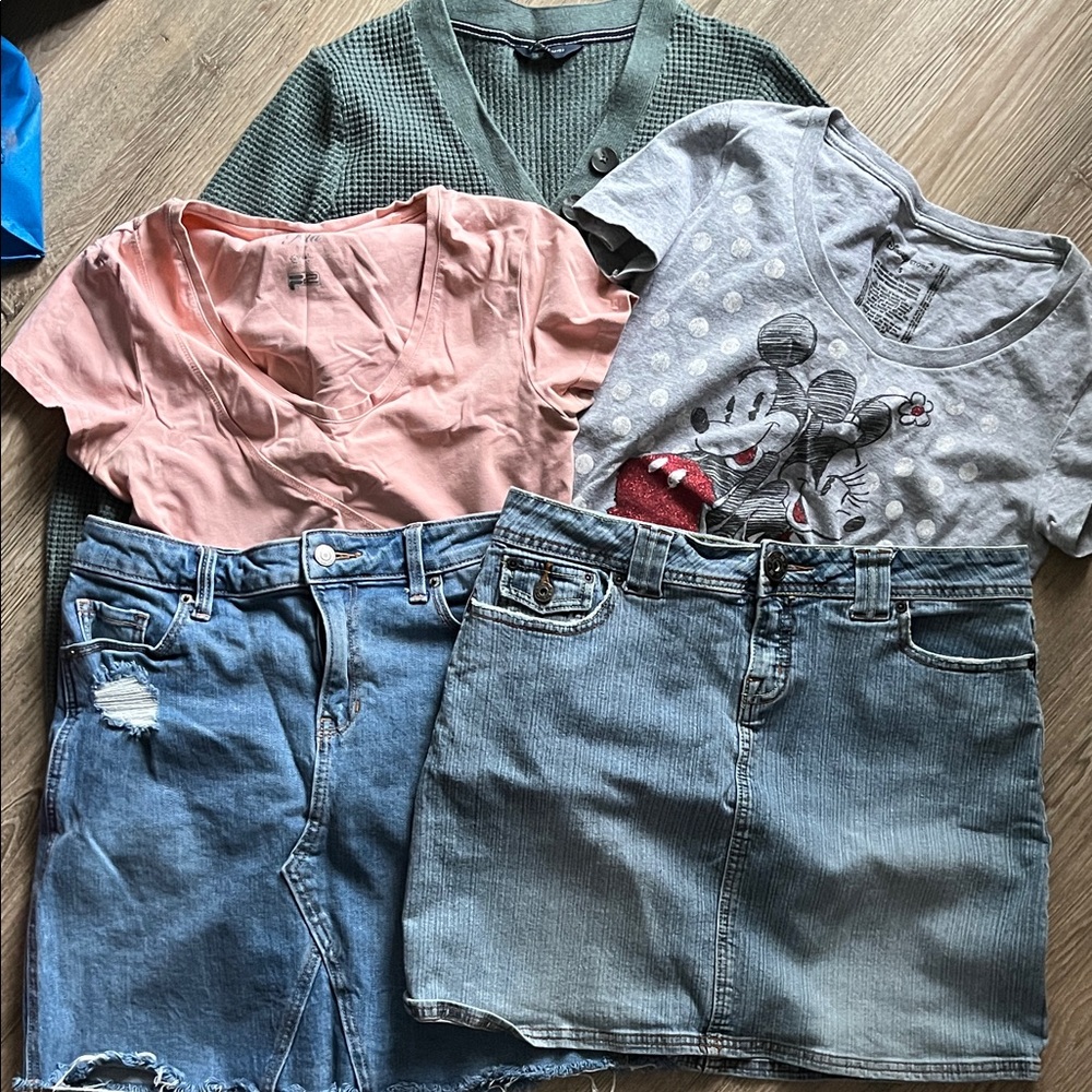 Size S Bundle Jean Skirt Mickey Mouse Fila Denver Hayes